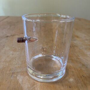 BenShot Bulletproof Rock/Cocktail Glass - Embedded Bullet 3.75 Inch Low Ball